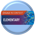 blue button with orange strip that says GALE in CONTEXT